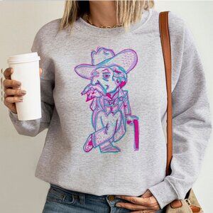 Col Reb mascot Ole Miss Gildan crewneck sweatshirt ASH